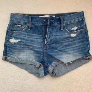 Abercrombie high rise denim shorts